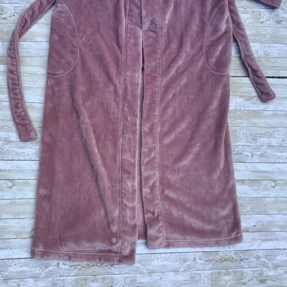 UGG Marlow Double Fleece Plush Robe Long  in Dusk Pink M Medium - Picture 4 of 13
